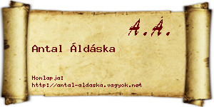 Antal Áldáska névjegykártya